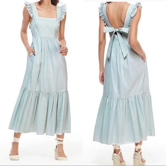 Gal Meets Glam Striped Bow Jasmine Dress 12P - Picture 1 of 8